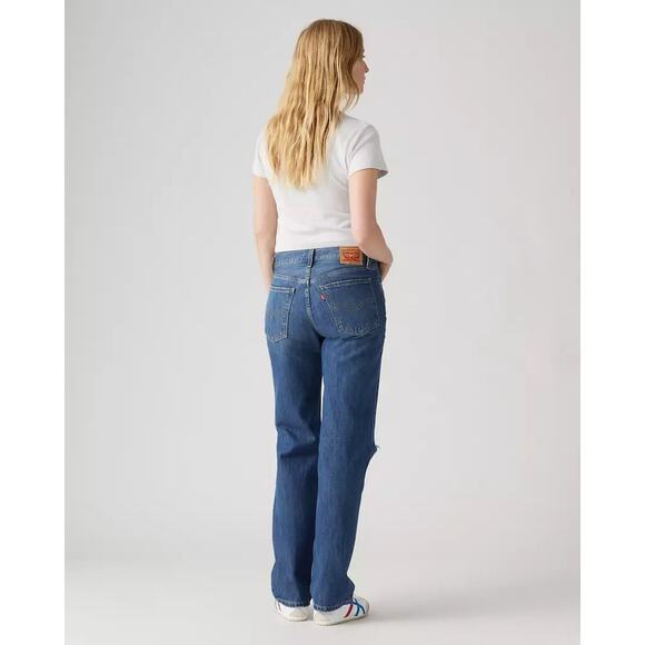 Levi’s Low Pro Straight Leg Jeans Breathe Out Medium Wash - Picture 2 of 10